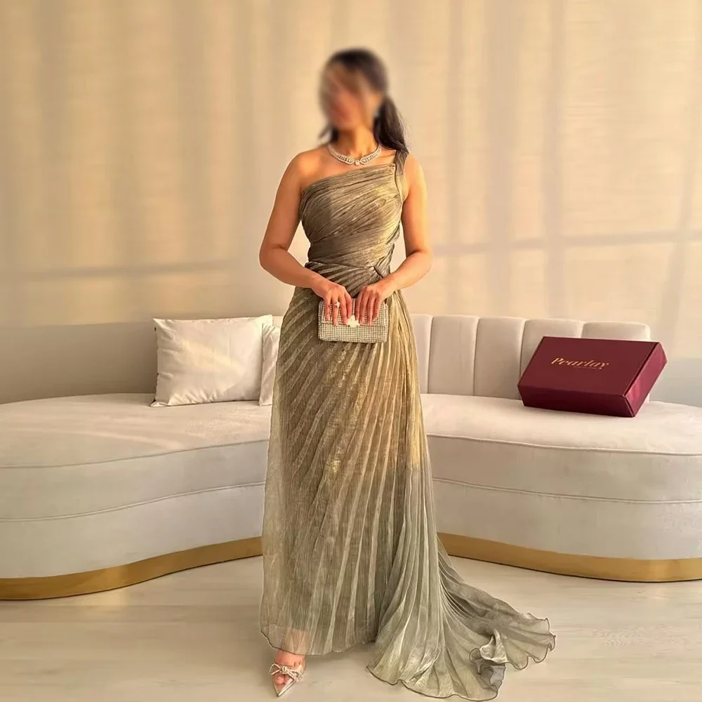 2025 Backless Ankle-Length Elegant Evening Dresses Party Prom Gowns A-Line One-Shoulder Vintage Evening Prom Dresses Customized