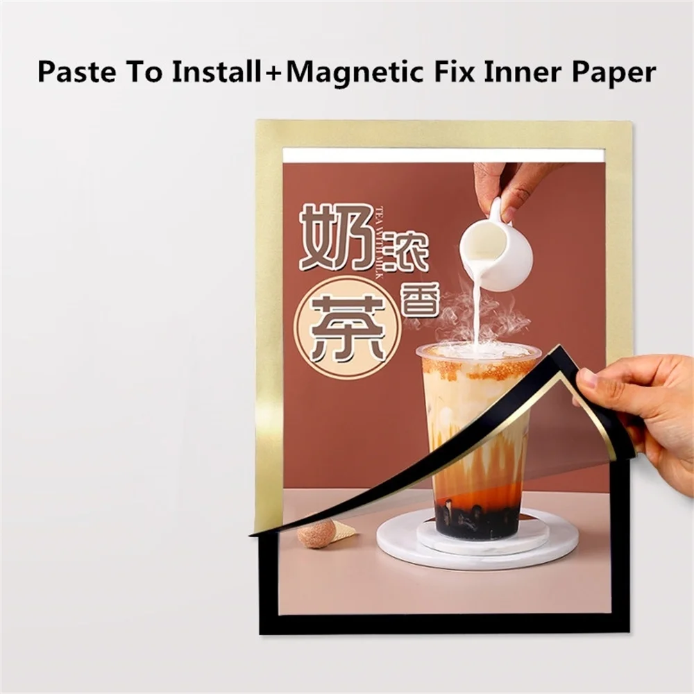 

A6 Magnetic Picture Frames For Refrigerator Wall Mount Photo Note Holder Display Poster Frames