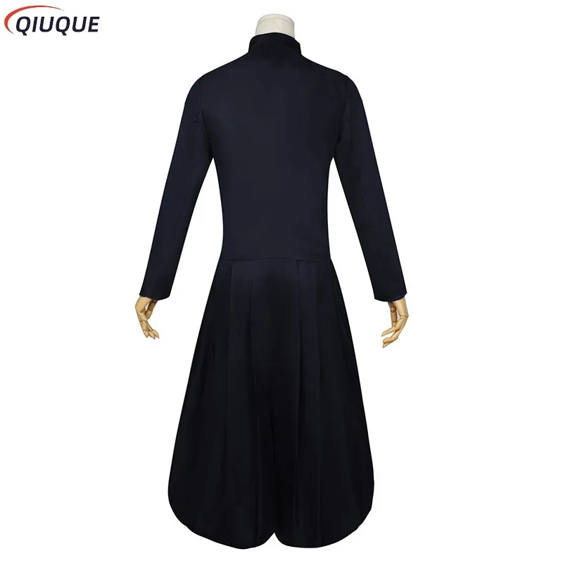 DY2025Geto Suguru Косплей Аниме Дзюдзюцу Кайсен Косплей Костюм Парик Серьги Взрослые Дети Темно-Синяя Рубашка Брюки Средняя Школьная Униформа