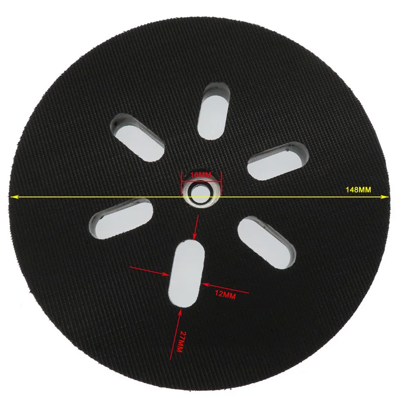 6 Polegada 6 Hole Hook & Loop Lixar Pad Placa de Apoio para BOSCH Sander GEX 150 GEX 150 AC GEX 150 Turbo Moagem Máquina