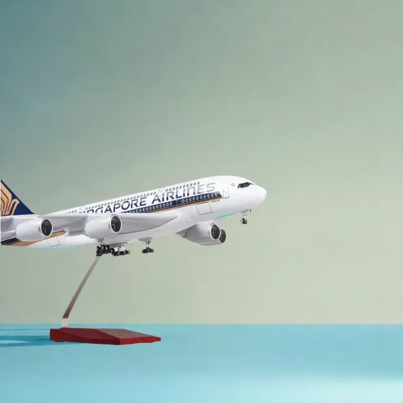 

Aircraft 1/160 Scale 50.5CM Toy Airplane Airbus A380 Singapore Airline Model W Light Wheel Diecast Resin Plane Collection Displa