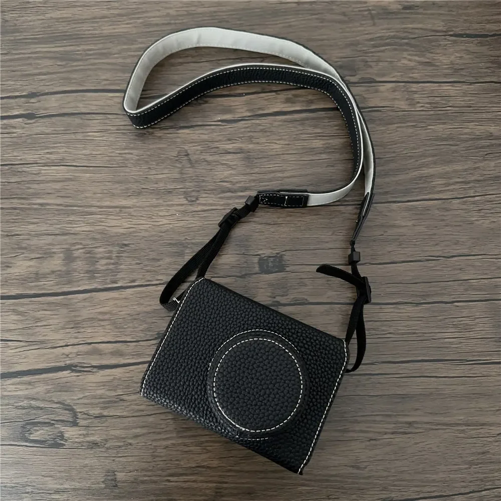 Camera Case For Fujifilm X100VI Battery Opening Full Body Bag Cover With Strap Luxury PU Leather