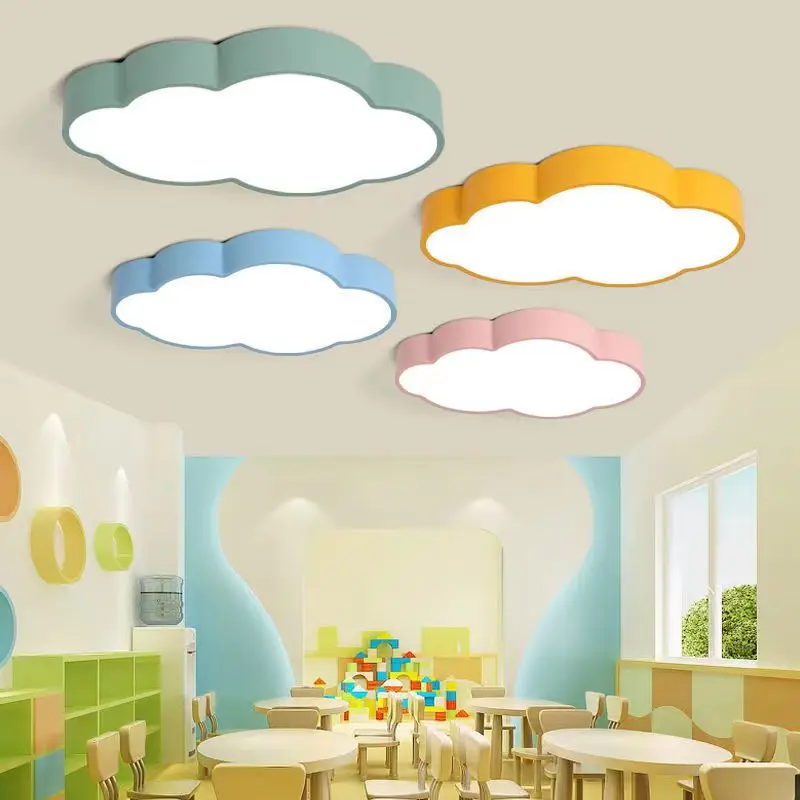 

Modern Cloud Ceiling Lamp LED Cartoon Kids Room Ceiling Lamp For Bedroom Study Room Playground Hall Dimmable Kindergarten Light