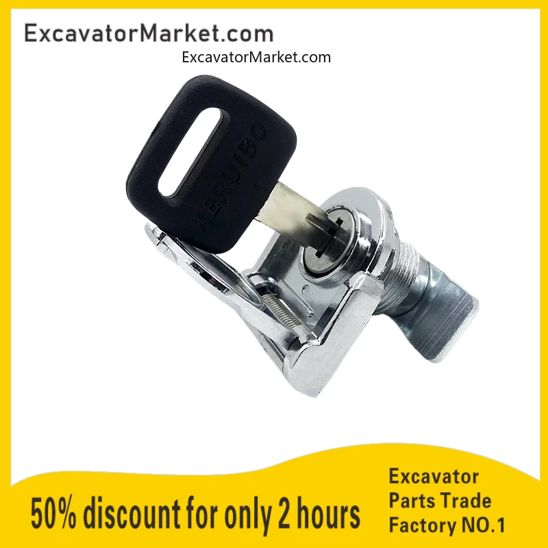 Excavator specific battery box lock cylinder for Komatsu PC60/70/100/120/200/240/400/450-8 accessories Excavator Accessories