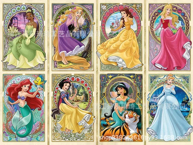 4Pcs Disney Princess Series File Bags, Multi-Purpose Paper Bags for Party Supplies, Birthday Favors & Holiday Gift Storage