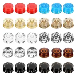 2pcs Speed Control Guitar Knobs Multi Color LP Electric Guitar Volume Tone Knob Top Hat Musical Instruments Guitars Parts