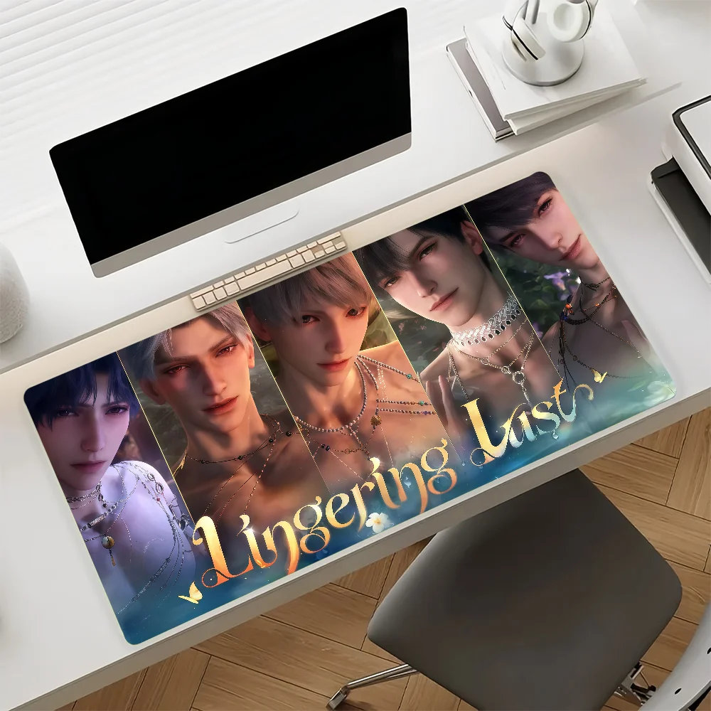 Game Love And Deepspace Lingering Lust Mouse Pad Anti Slip Rubber Edge Locked Thickened Laptop Gaming Desk Mat