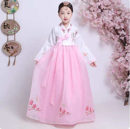 

Children's Hanbok Traditional Dress Princess Dress Korean Girl Halloween Performance Costume