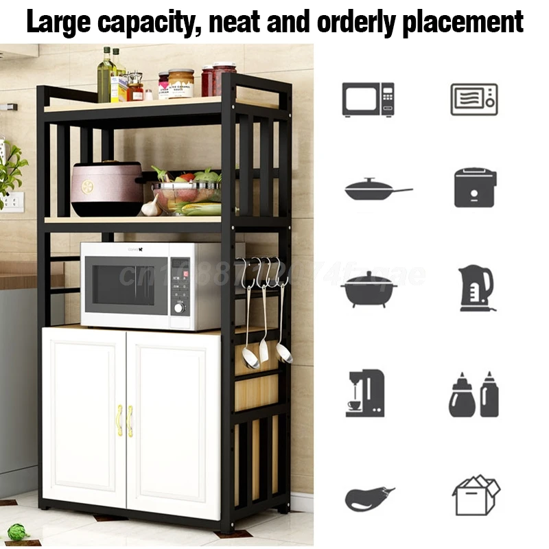 Kitchen Islands Shelf Storage Rack Home Organizer Cabinet Furniture With Non-slip Feet For Kitchens Complete Cabinets