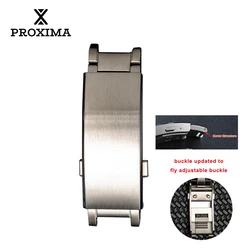 Proxima New 316L Fly Adjustable Clasp Watch Parts Bracelet Clasps For 16mm Buckle Folding Clasp PX1697 PX1703 Non-universal