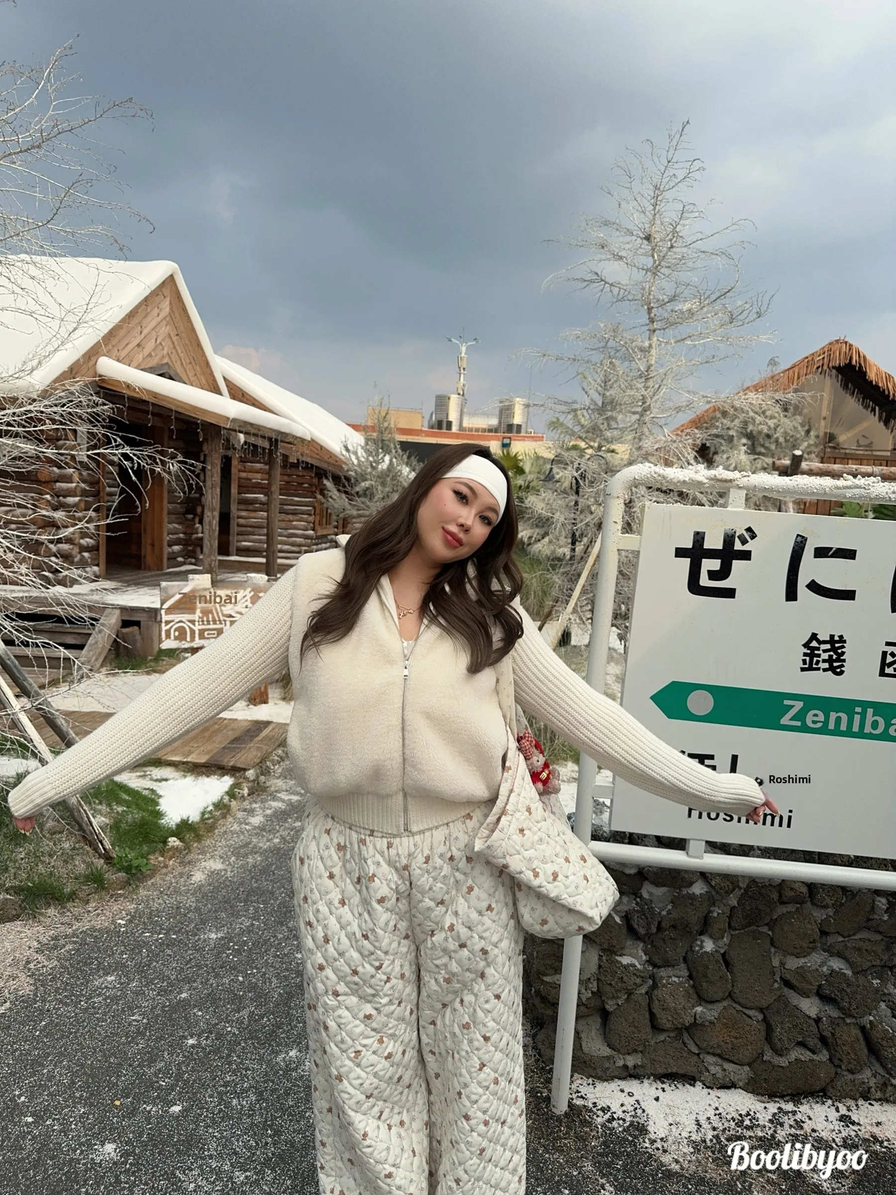 

Boolibyoo Adelaide Large Size Retro Loose Knitted Faux Fur Jaet Eco-friendly Plu Outerwear Women's Regular Sve Length