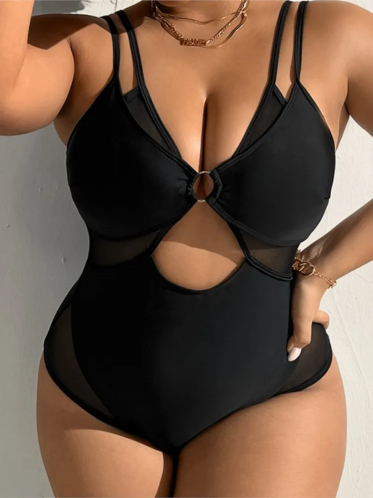 

L-4XL Plus Size High Waist Bikini Women's Push Up Large Size Swimsuit Summer Mujer Big Size Tummy Control Swimwear Bikini Sets