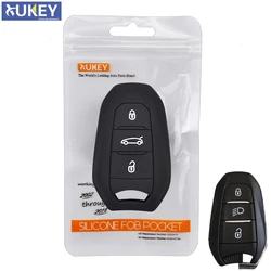 For Peugeot 208 308 508 3008 5008 for Citroen C4 Picasso DS3 DS4 DS5 DS6 Silicone Remote Key Case Fob Shell Cover 3 Button