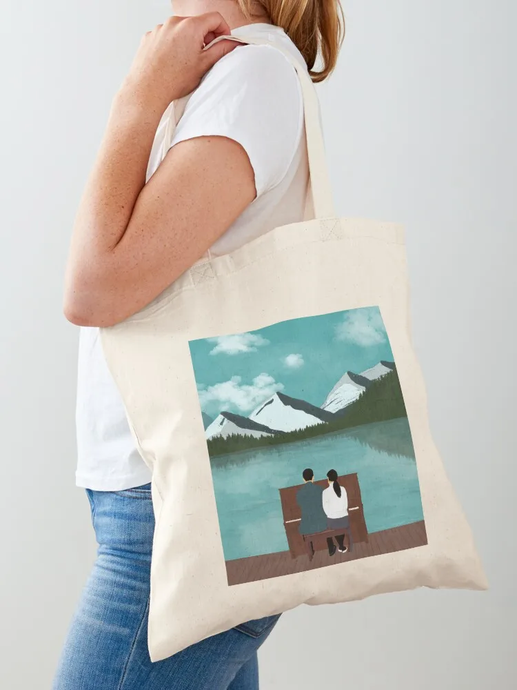 Crash Landing on You - Piano Scene Tote Bag women bag foldable reusable bag woman shopping Eco Canvas Tote