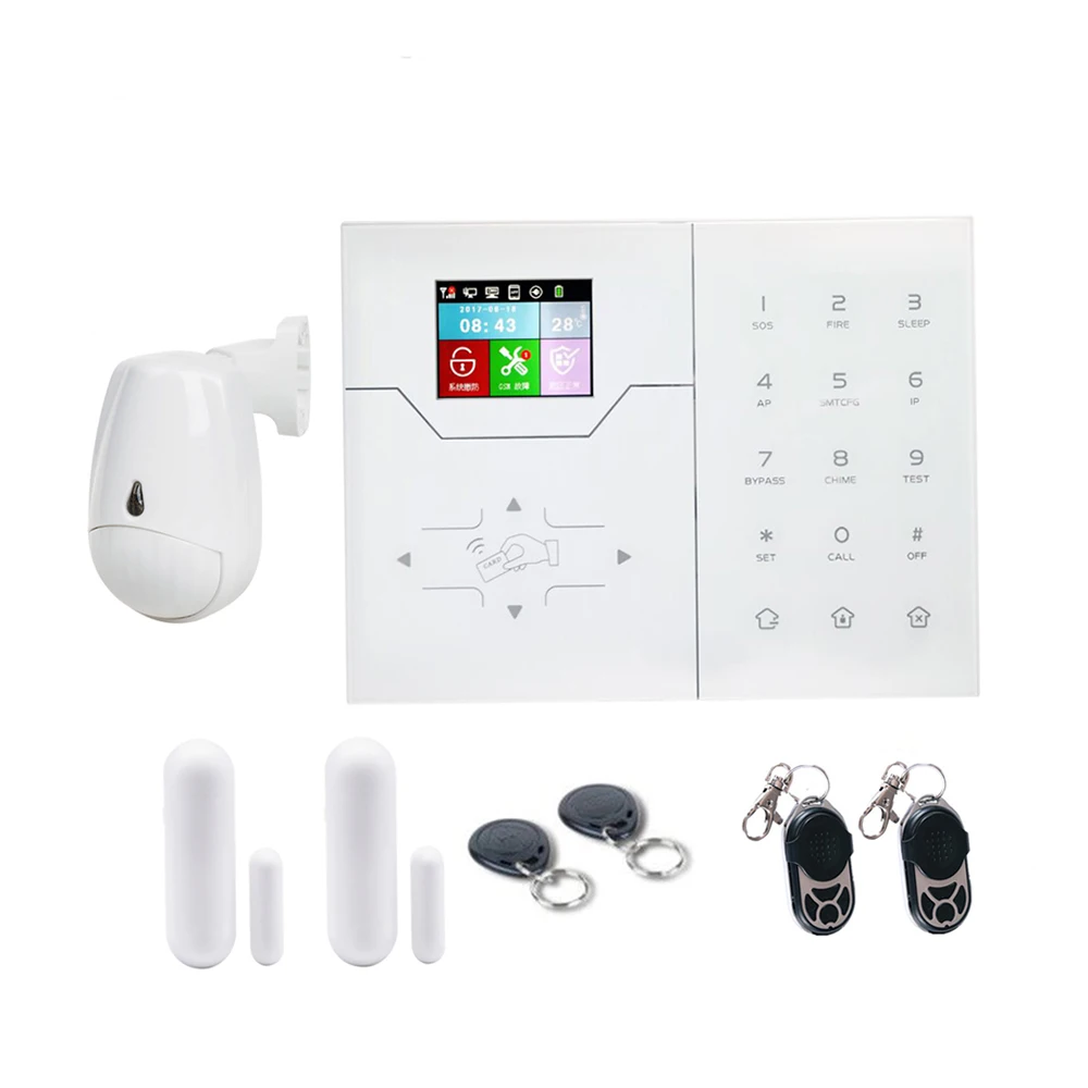 433mhz Focus Alarm Panel Burglar Alarm System HA-VGW WIFI GSM 4G Support English or French Touch Screen DIY Accessories