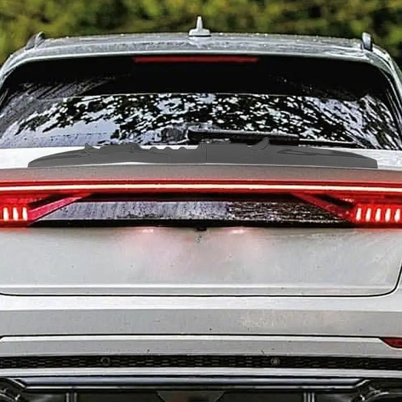 Racing Spoiler Wing Folding Double-moon Cutter Style Car Spoiler Wing Automotive Exterior Accessories Rear Trunk Cool Decoration