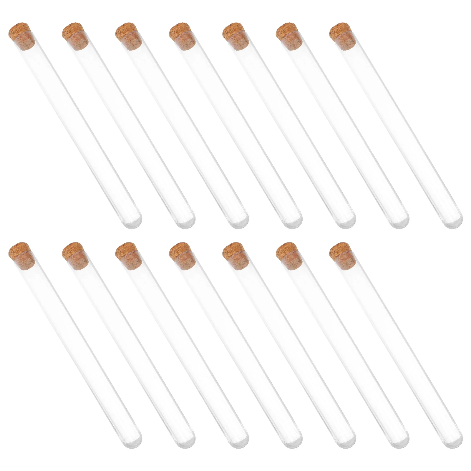 50 Pcs Bottled Test Tube Plastic Tubes for Shoe Laces Bottles Laboratory Vase Flower