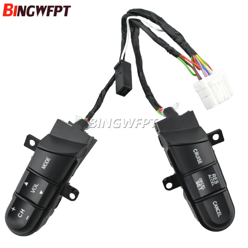 Red Backlight Steering Wheel Audio Control Switch Button 36770-SNA-A12 For Honda Jazz /Fit Civic 2006 2007 2008 2009 2010 2011