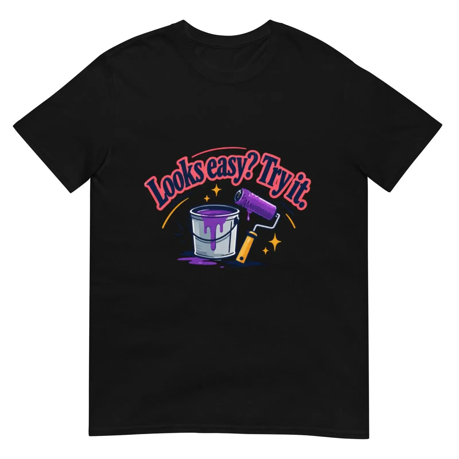 Funny Painter T Shirt Looks Easy Try It Humor for Painters vintage Washed designer clothes Unisex Stylish graphic Stretched