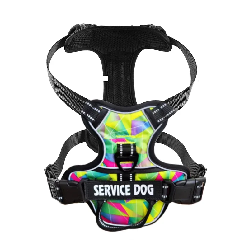 Reflective Nylon Dog Harness Vest Breathable Adjustable Pet Vest_voghion.com