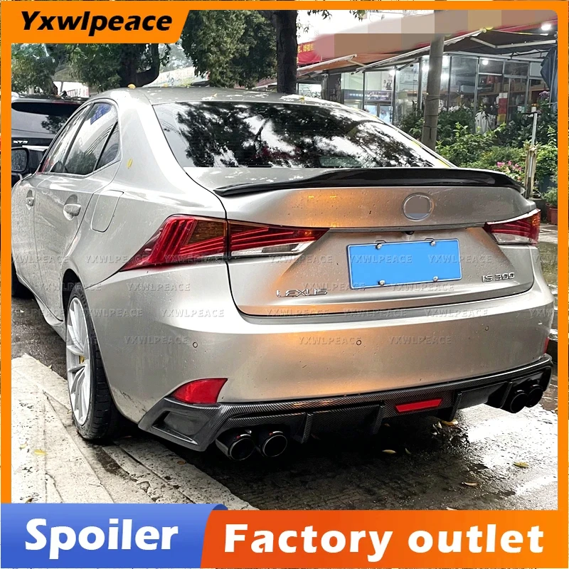 

For Lexus IS 2013-2020 PSM Style Real Carbon Fiber /FRP Black Rear Trunk Lip Spoiler Body Kit Accessories