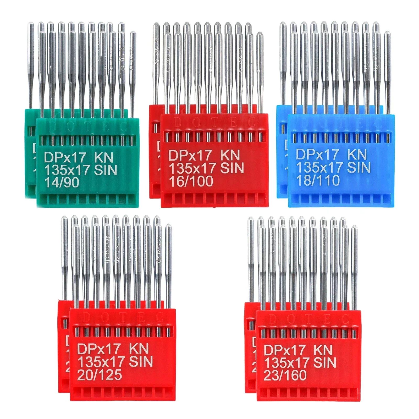 (100PCS) Dotec DPX17 Needle Kit For Walking Foot / Chainstitch Sewing Machines SY3355 135X17 SY3357 Small-Ball Point