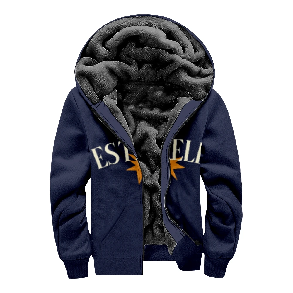 Mora Merch Album Estrella Men's Full Zip Hoodie Winter Clothing Fashion Zipper Casual Zip Hoodie Navy Hooded Sweatshirt