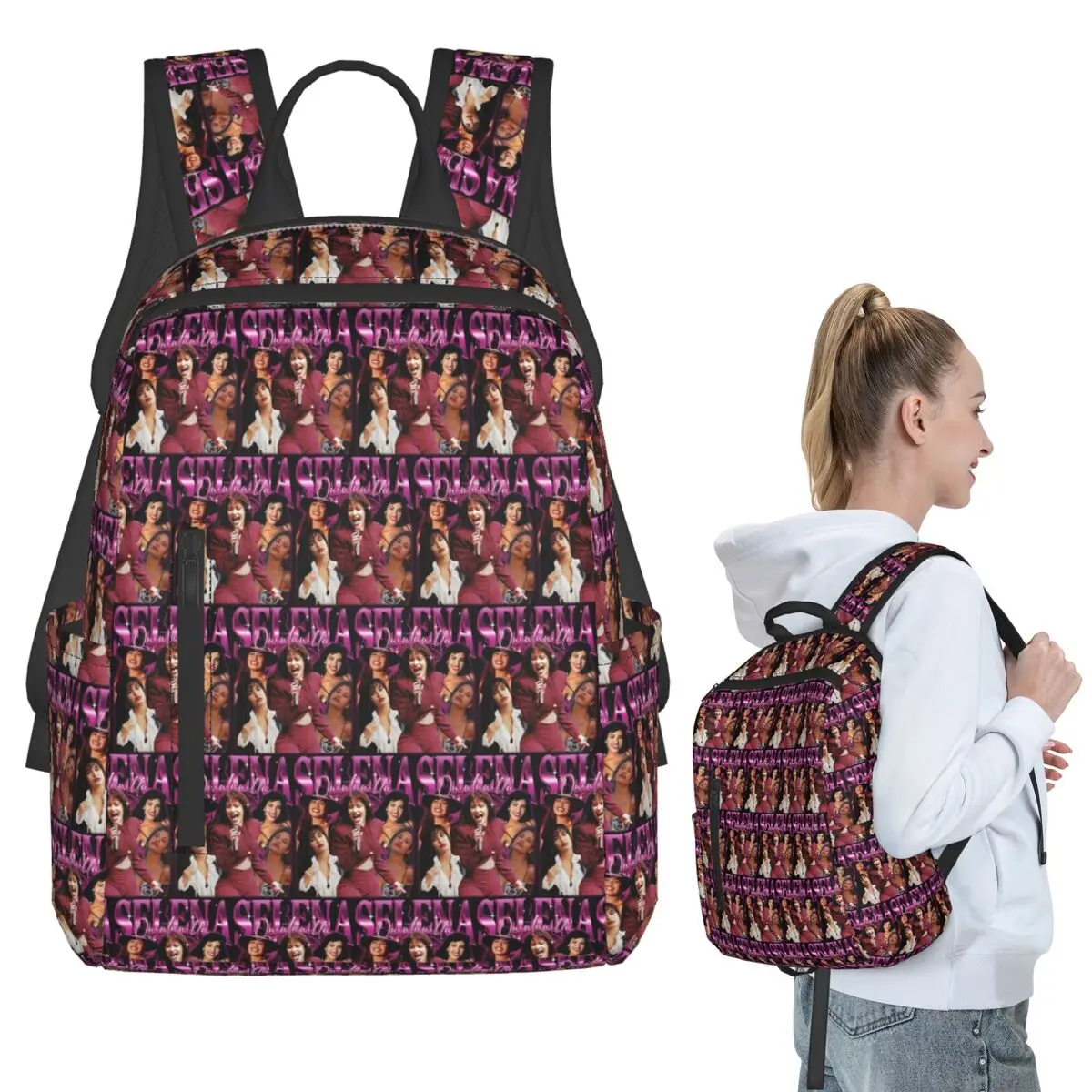 

90s Singer Music Tour Retro Beautiful Lady Girl Backpack Student BookBag Kids School Bag Computer Shoulder Bags Men Women