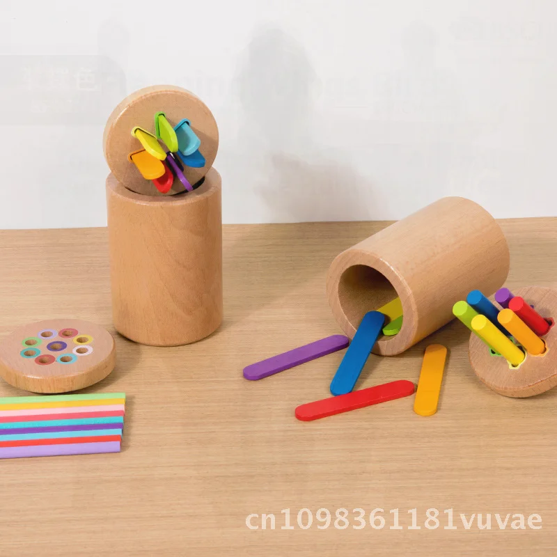 الإدراك الملون غرامة شكل الحركة مطابقة صندوق خشبي لعبة التعليم في مرحلة الطفولة المبكرة للأطفال 4-6 سنة تعليم مونتيسوري #5