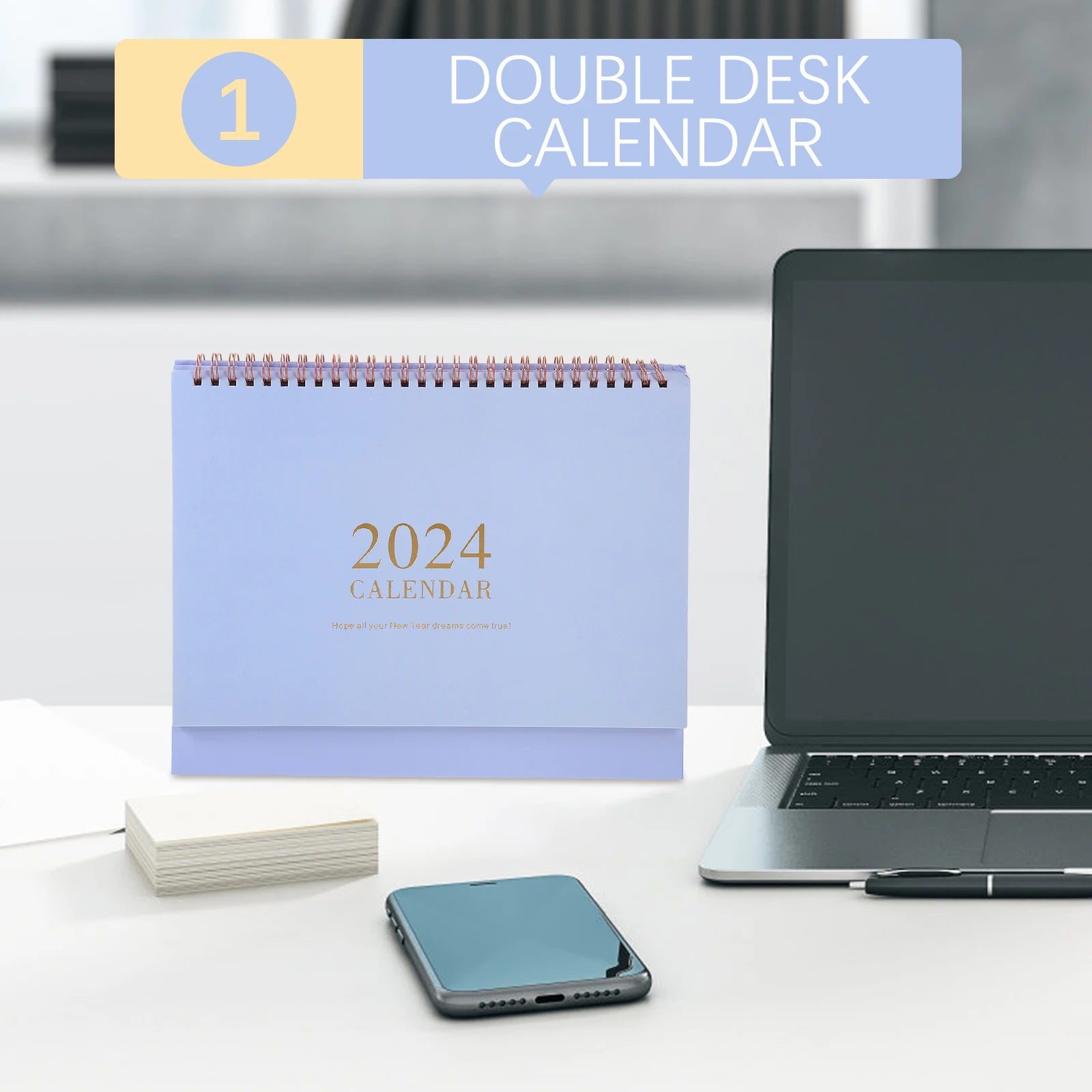 

2024 Large Spiral Desktop Desk Decorative Office Flip For Home Classroom Daily Use Monthly Memo Large Desk 2024 Standing