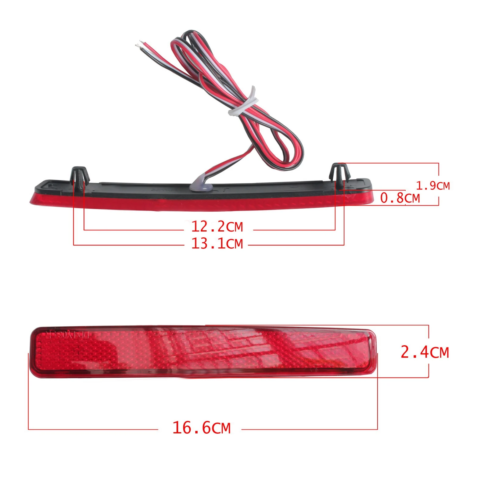 2Pcs Car Rear Bumper Reflector Brake Light Led Taillight For Volkswagen T5 Transporter/ Caravelle / Multivan 2003-2011