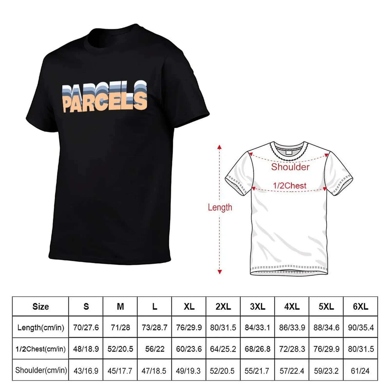 Parcels - Typography T-Shirt shirts graphic designer shirts Men's t shirts