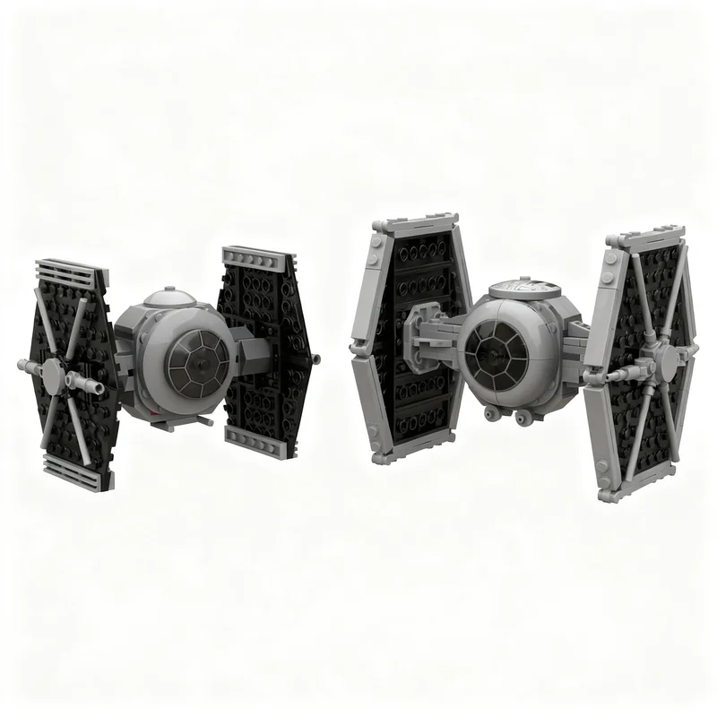245pcs MOC Twin Ion Engine Fighter Star Battle Model Building Blocks Living Room Decor Desktop Ornament Display Gift For Adults