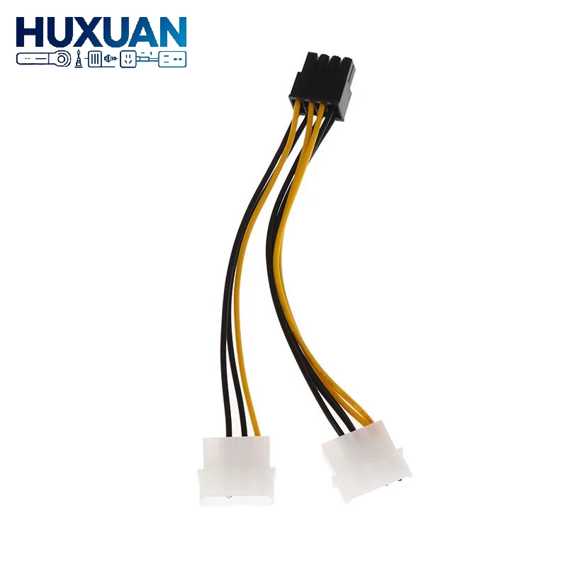 【W】1/2/5Pcs 8 Pin Graphics Card Male To Dual 4 Pin Female Video Card Power Cord Mainboard Power Extension Adapter Cable