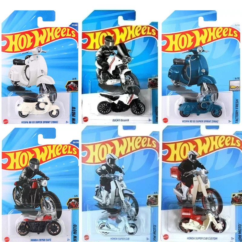 Original rodas quentes da motocicleta brinquedos para menino hw moto moto 1/64 diecast carro bmw ducati desertx honda coleção crianças presente