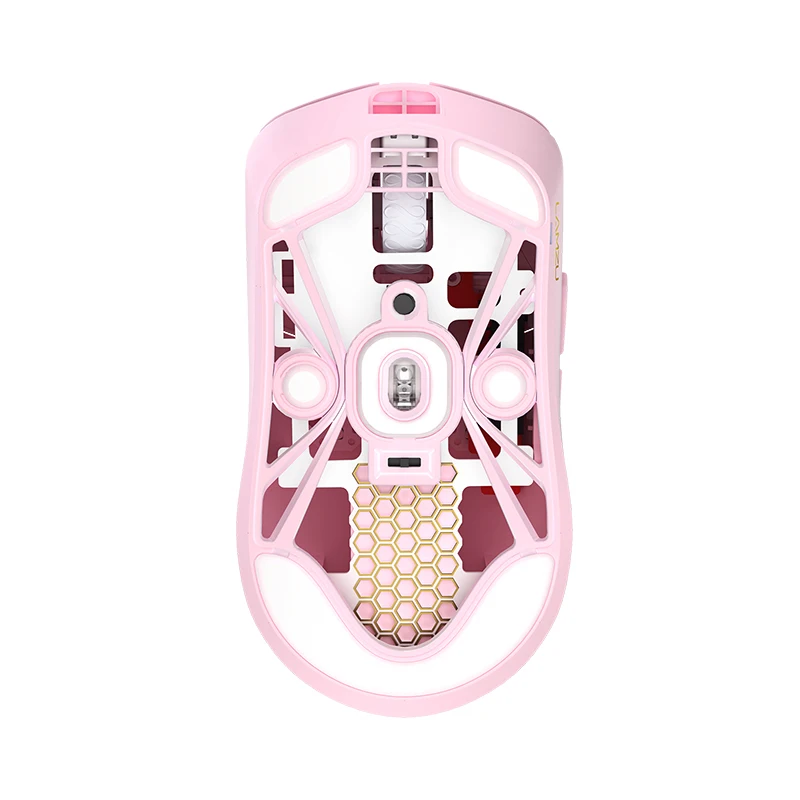 LAMZU MAYA Champion Edition Gaming Mouse,  Omron Switches, Dust-Proof Encoder, 8K Dongle is included, Light Pink & Purple Shadow