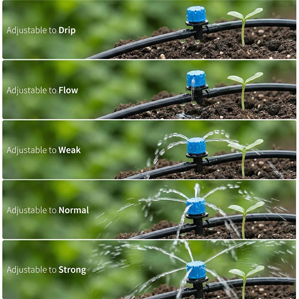 Complete 10-30M Garden Drip Irrigation Kit 1/4 Inch Automatic Watering Nozzles Farmland Bonsai Plant Flower Vegetable Greenhouse