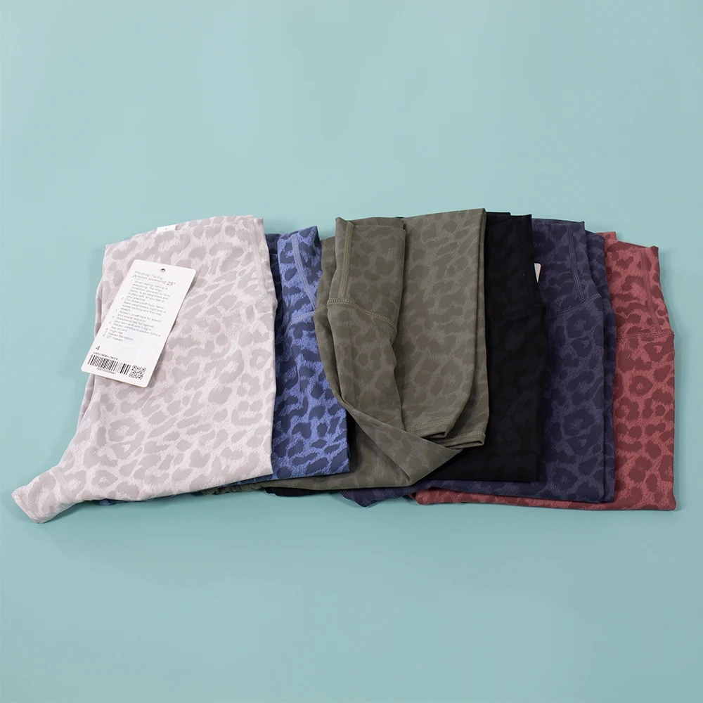 LULU FLORA Yoga-Kleidung, Damen-Sport- und Fitnesshose, Leopardenmuster, schnelltrocknend, eng anliegend, hohe Taille, angenehmes Tragegefühl. – Detail 6