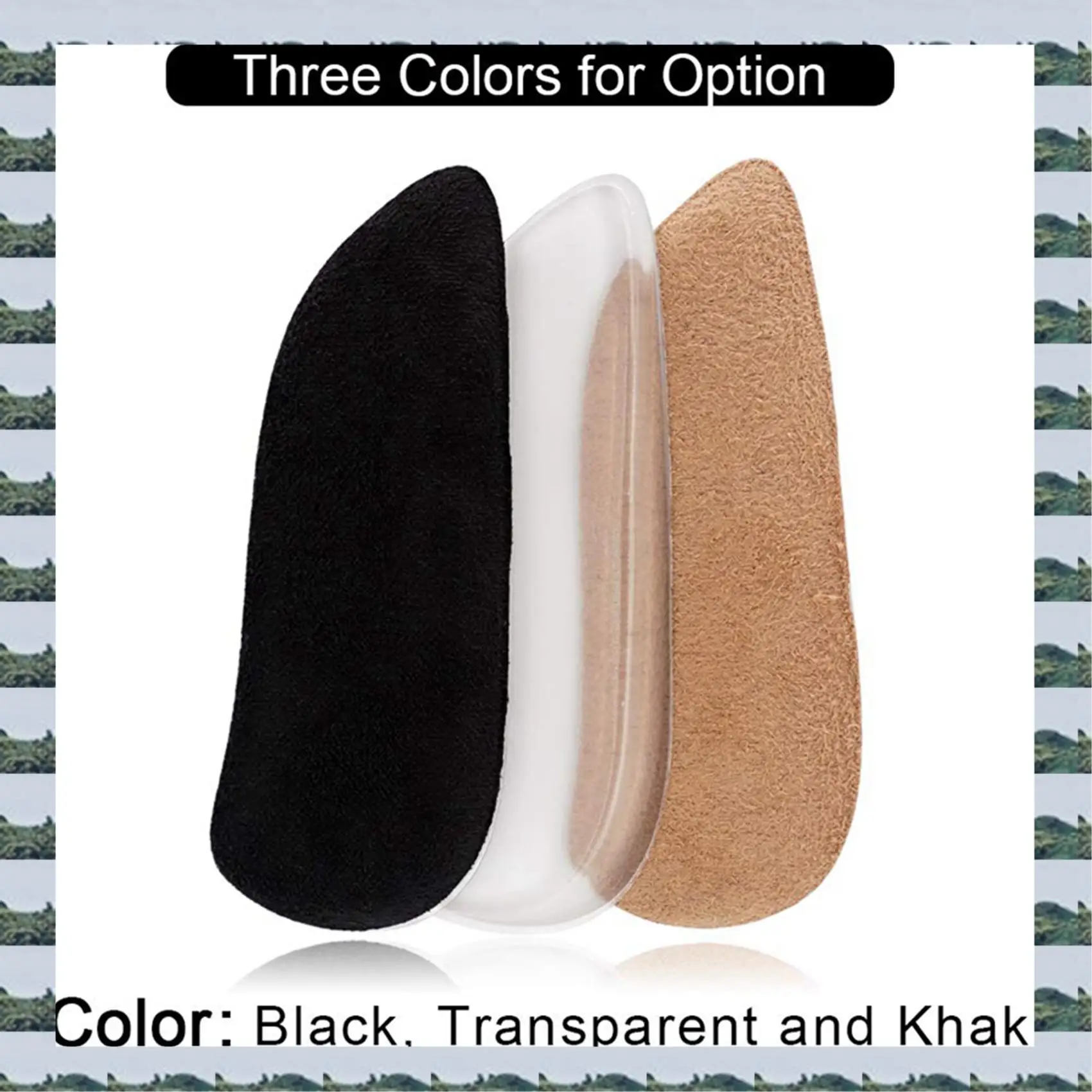 

ABQR 2X Medial & Lateral Heel Wedge Silicone Insoles For Supination And Pronation, Corrective Adhesive Gel Shoe Inserts