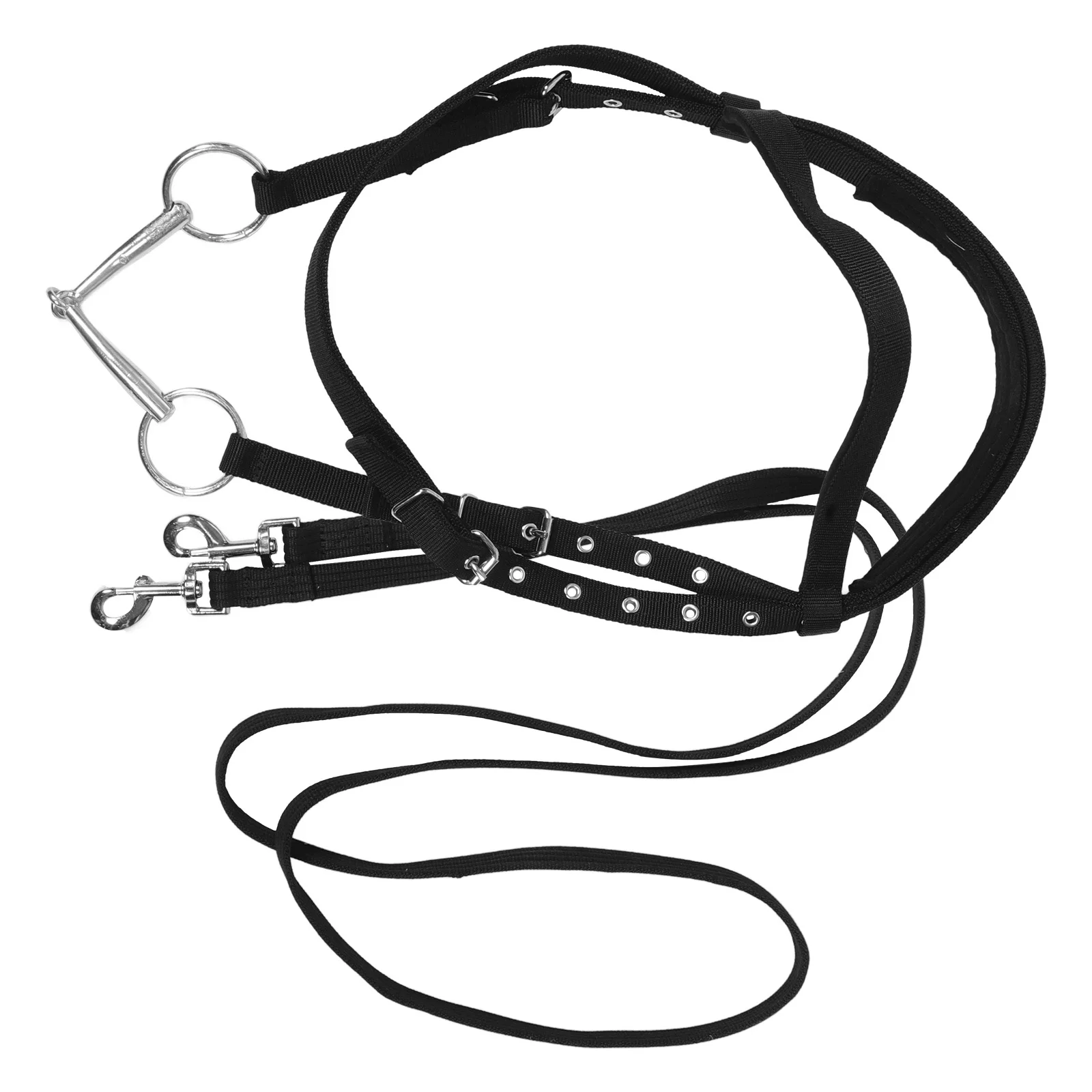 

Large Nylon Rope Halter Firm No-Bite Design Training Bitless Bridle Riding Tack Horse Tack Western