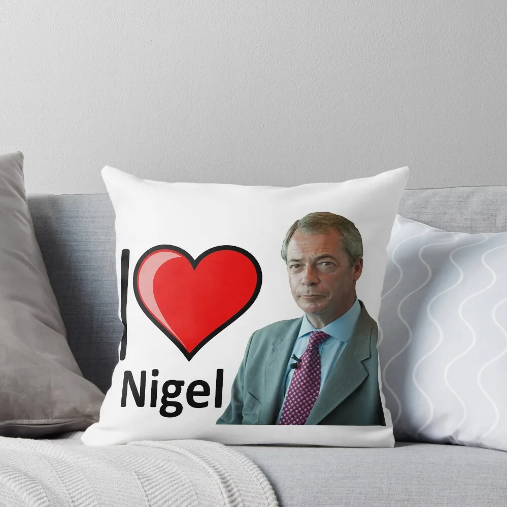 Fantastic I Love Nigel Farage Design Throw Pillow pillows decor home Christmas Pillow Cases Christmas Covers For Cushions Pillow