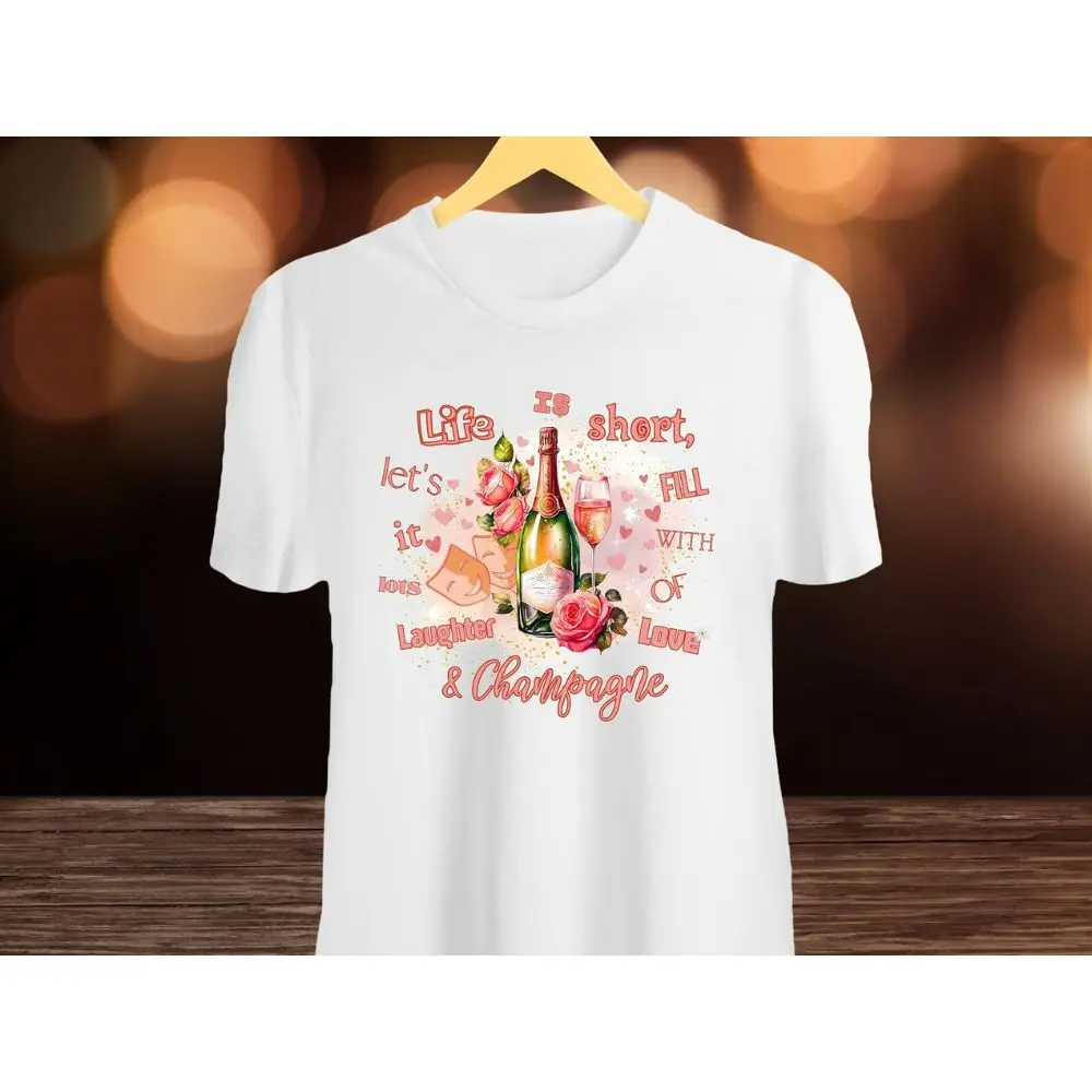 Champagne Rose T Shirt Champagne Rose Tee Champagne Lover T-shirt Coquett Aesthetic Shirt Champagne Bottle Brunch Champagne ﻿