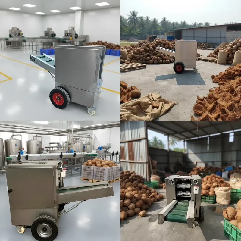 2026 Commercial Sheller Hard Shell Dehusking Remover Peeling Old Dry Coconut Husk Fiber Machine