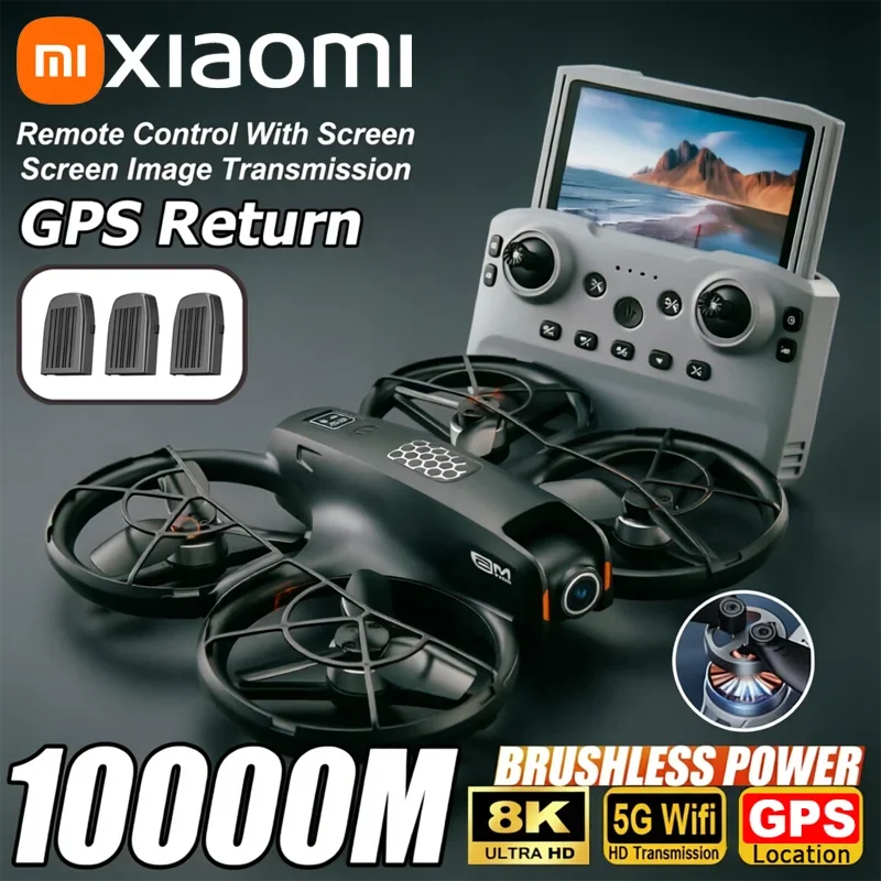 drone-xiaomi-m5-con-telecamera-hd-8k-gps-evitamento-ostacoli-intelligente-schermo-telescopico-telecomando-motore-brushless