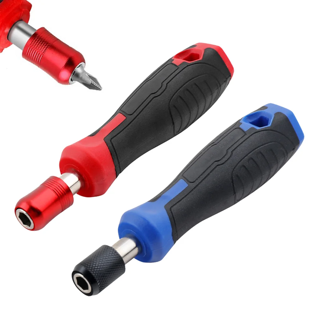 6,35 mm Sechskant selbstsichernder Adapter Schraubendrehergriff Multifunktionaler Schraubendreher-Bithalter 5-Zoll-Griff Schraubendreher-Bithalter