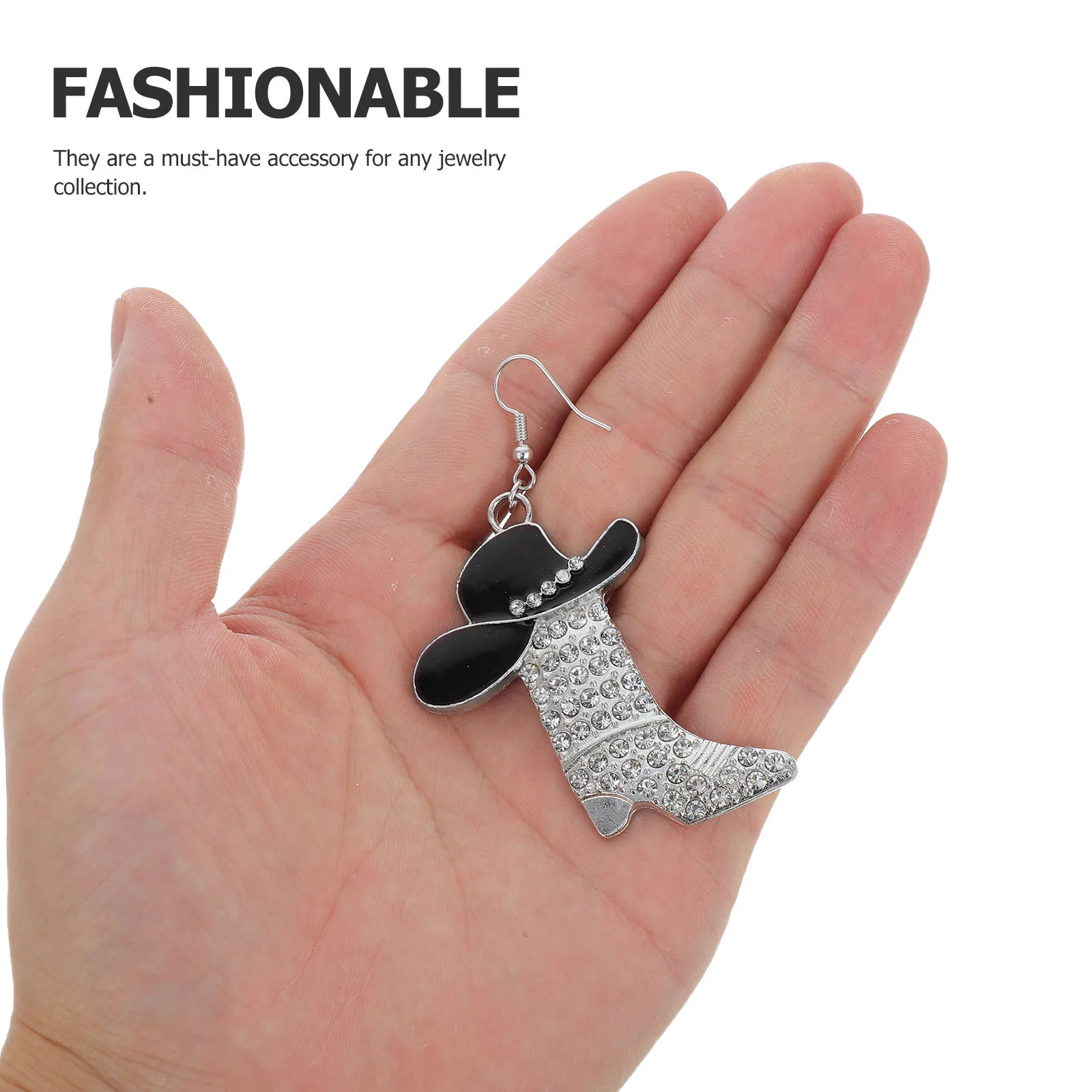 

1Pair Western Cowboy Hat Boot Earrings Alloy Jewelry Dangle Accessories Festivals Gatherings