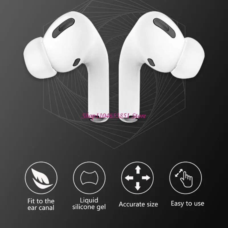 Silicone Ear Tips Replacement Part for 1/2 Gen Earbuds Comfortable Fit Noise Isolating Multiple Size