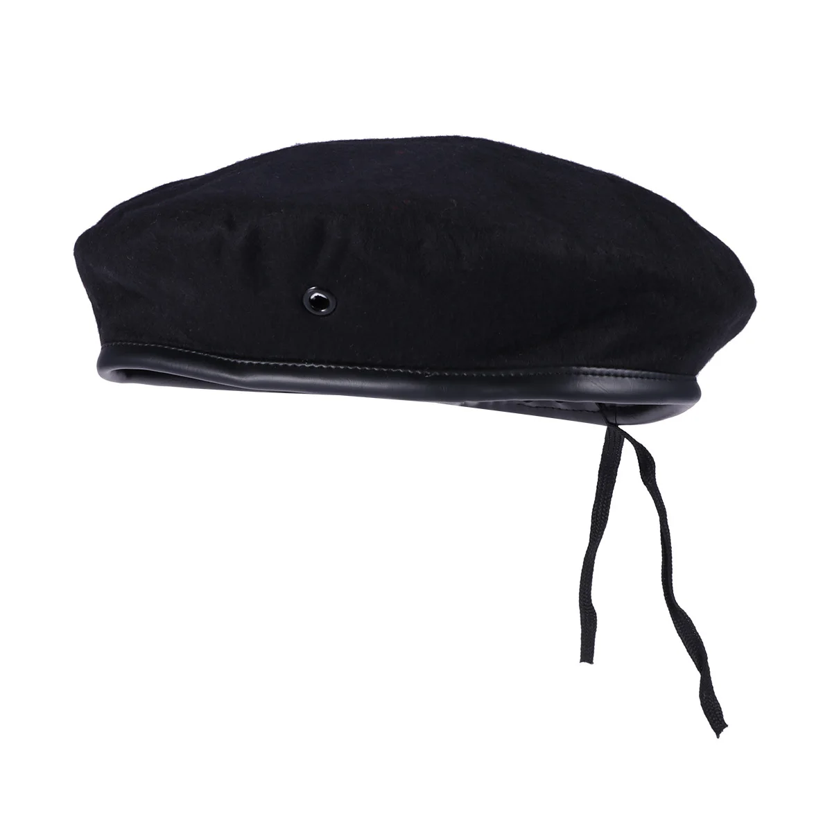 

Dance Hat Soft Woolen Beret Adjustable Size Breathable Military Cap Square Dance Performance Elegant Durable Berets