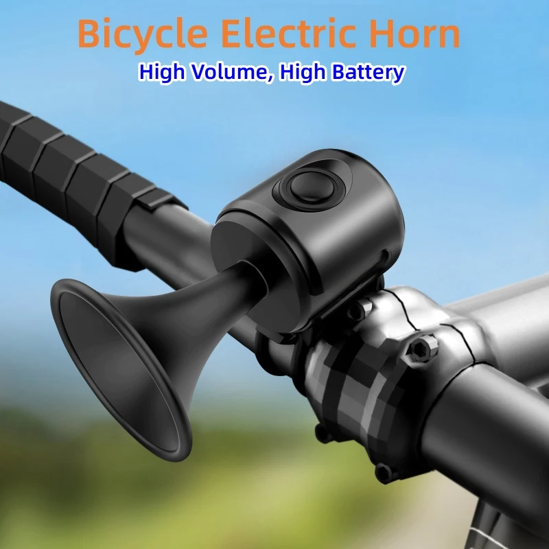 Neue elektrische Klingel IPX4 Lautsprecher-Alarmglocke für Roller, Rennrad, Fahrrad, elektronische Hupe, lauter Warnsignalton, ABS, 120 dB, Sicherheit