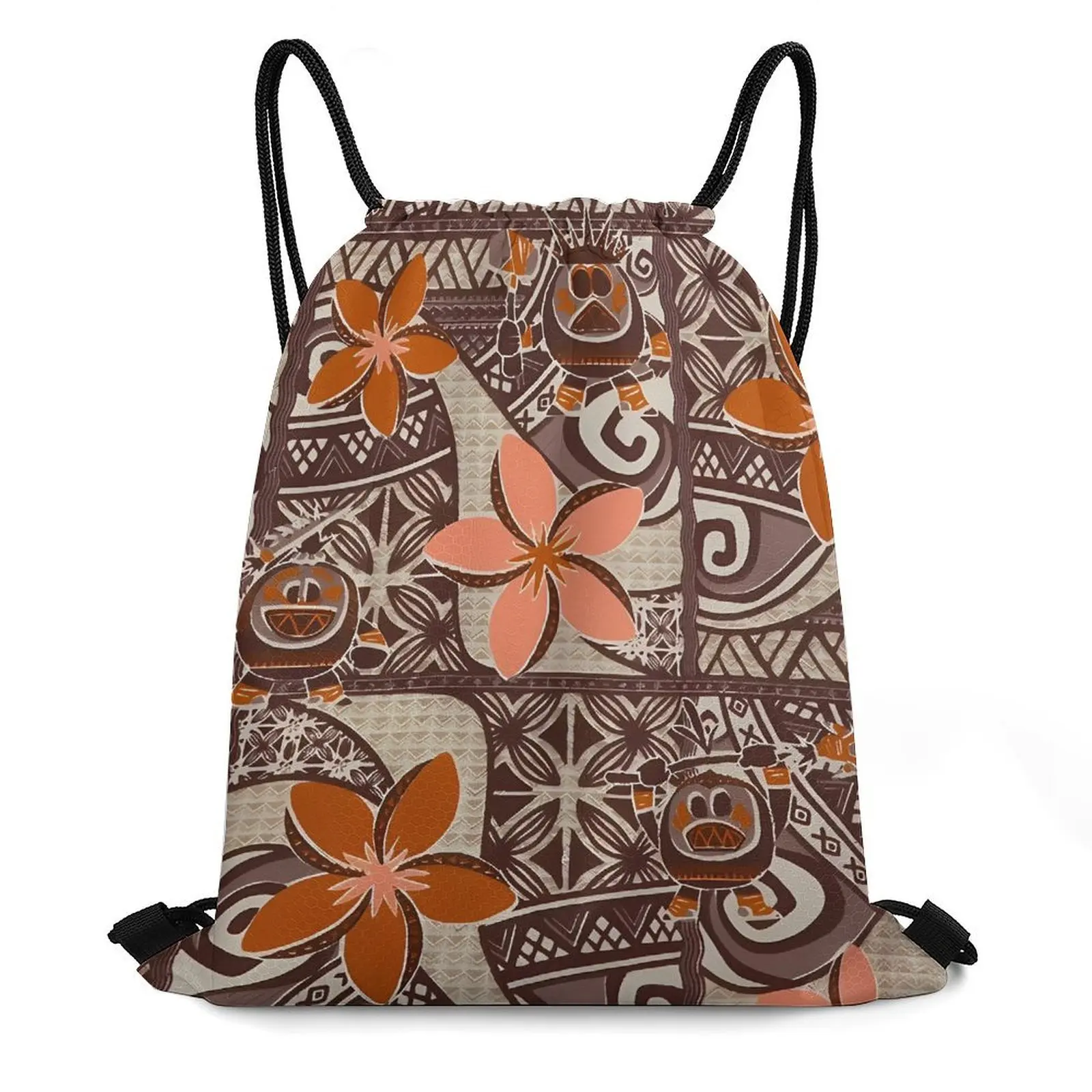 

Полинезийская молодежная сумка на шнурке для отдыха, спорта, путешествий, остров Самоа, 2025 год, сумка на шнурке с цветочным принтом в стиле ретро